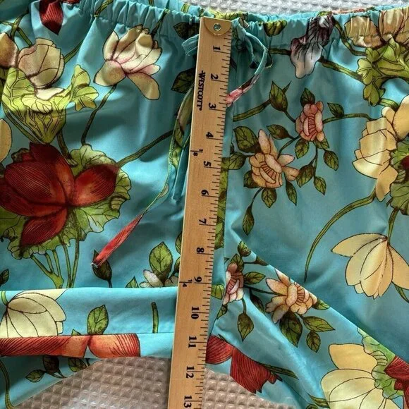 Natori Private Luxuries XL Pajama Lounge Crop Wide Leg Pants  Tropical Floral - Picture 6 of 9